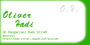 oliver hadi business card