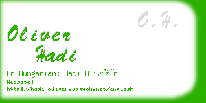 oliver hadi business card